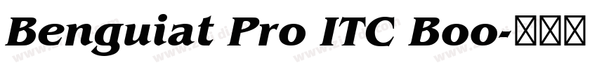 Benguiat Pro ITC Boo字体转换